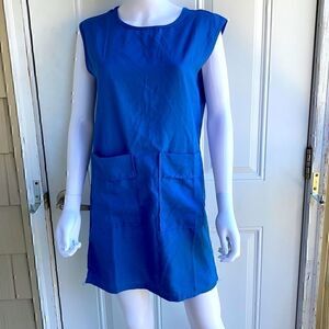 NWT Taleen Blue Linen mini dress with front pockets